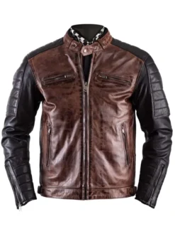 Mens Brown Cafe Motorcycle Jacket Helstons Cruiser Jacket Main