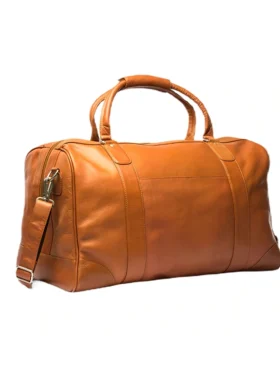 Men’s Carry-On Tan Duffle Bag For Traveling Belted