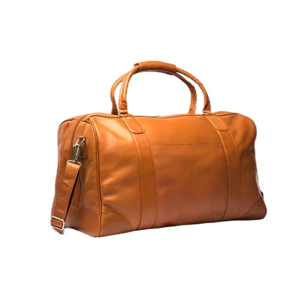 Mens Carry On Tan Duffle Bag For Traveling Belted