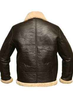 Mens Dark Brown RAF B3 Flight Bomber Jacket Back