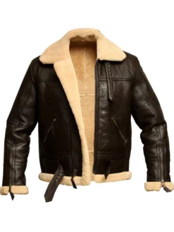Mens Dark Brown RAF B3 Flight Bomber Jacket Main