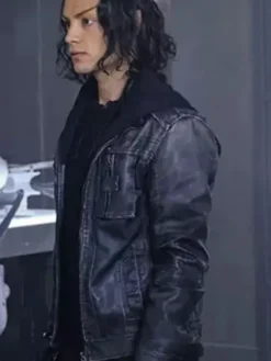 Mens Elnor Vintage Black Leather Jacket For Sale