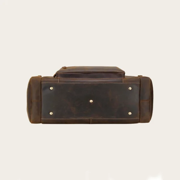 Real Leather Big Brown Duffle Bag Inner