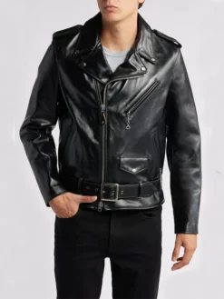 Real Leather Motorbike Moto Jacket For Men 1