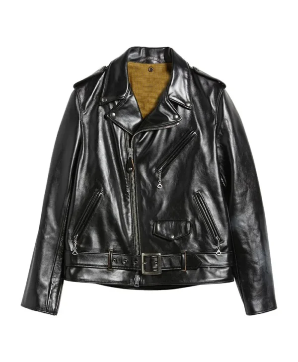 Real Leather Motorbike Moto Jacket For Men Pattern