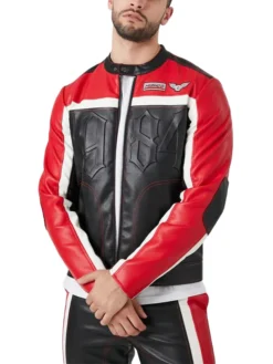 Red And Black Leather Jacket