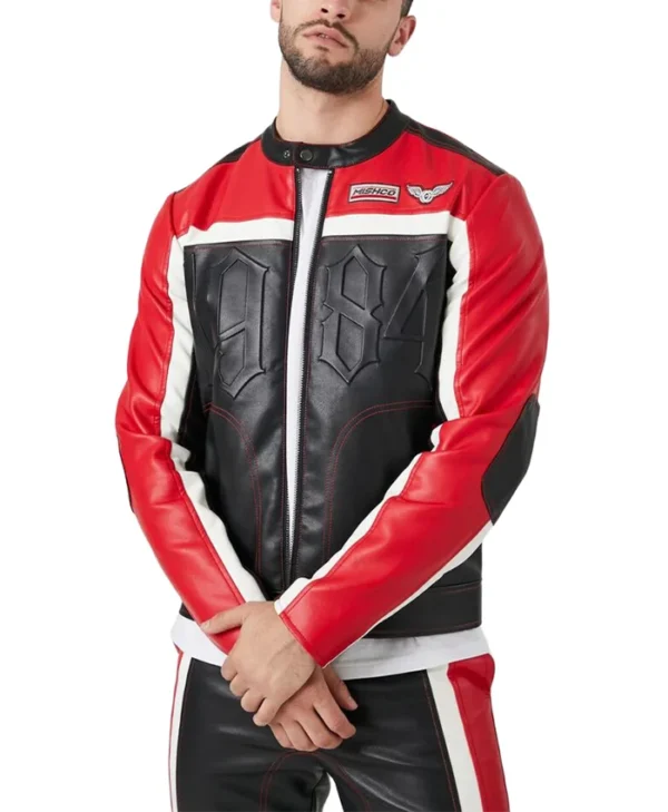 Red And Black Leather Jacket