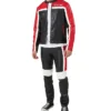 Red And Black Leather Jacket Stand