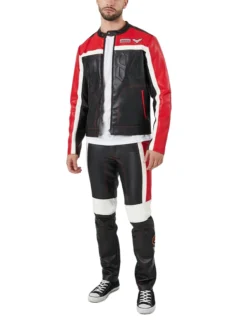Red And Black Leather Jacket Stand