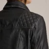 Red Sparrow Black Moto Jacket Womens Quilted