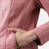Sofia Pink Womens Racer Leather Jacket Pockets