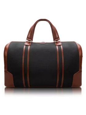 Stylish Black And Brown Mens Duffle Bag Travel Main