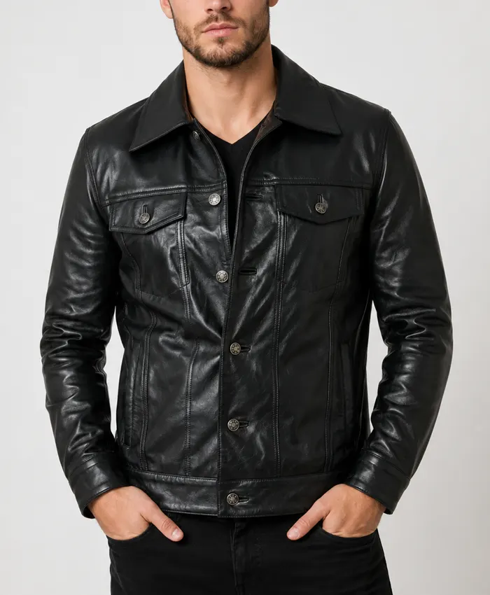 Trucker Leather Jacket