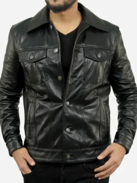 Trucker Leather Jacket Main