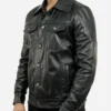 Trucker Leather Jacket Right Side