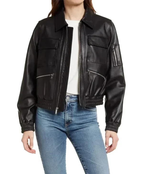 Uraban Edge Lambskin Bomber Jacket Main