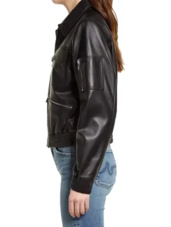 Uraban Edge Lambskin Bomber Jacket Side
