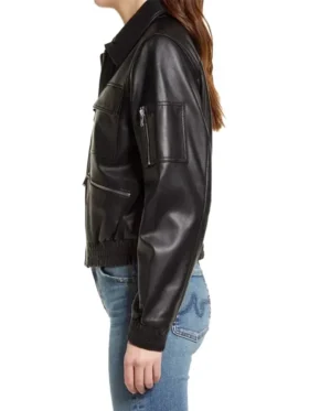 Uraban Edge Lambskin Bomber Jacket Side