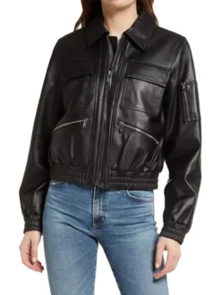 Uraban Edge Lambskin Bomber Jacket Style