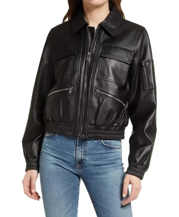 Uraban Edge Lambskin Bomber Jacket Style