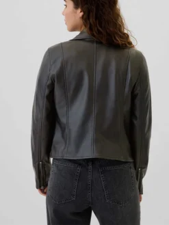Wild Biker Style Leather Jacket Back
