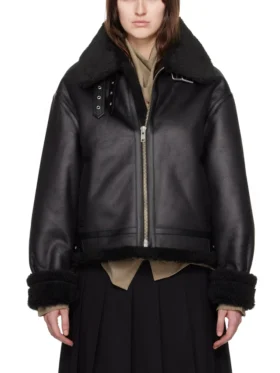 Womens B3 RAF Belted Flight Shearling Jacket