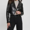 Womens Cropped Biker Jacket Main