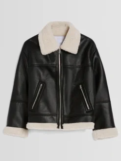 Womens RAF Shearling Aviator B3 Bomber Jacket Front