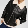 Women’s RAF Shearling Aviator B3 Bomber Jacket Side