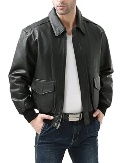 Air Force A 2 Leather Flight Bomber Jacket Closure