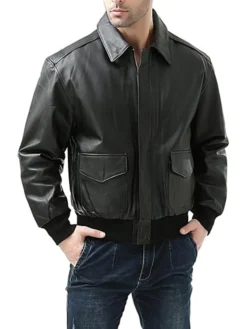 Air Force A 2 Leather Flight Bomber Jacket Front