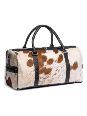 Black And White Cowhide Duffle Bag Main