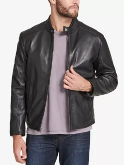 Black Cafe Racer Jacket