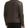 Brock Old School Brown Leather Jacket Back