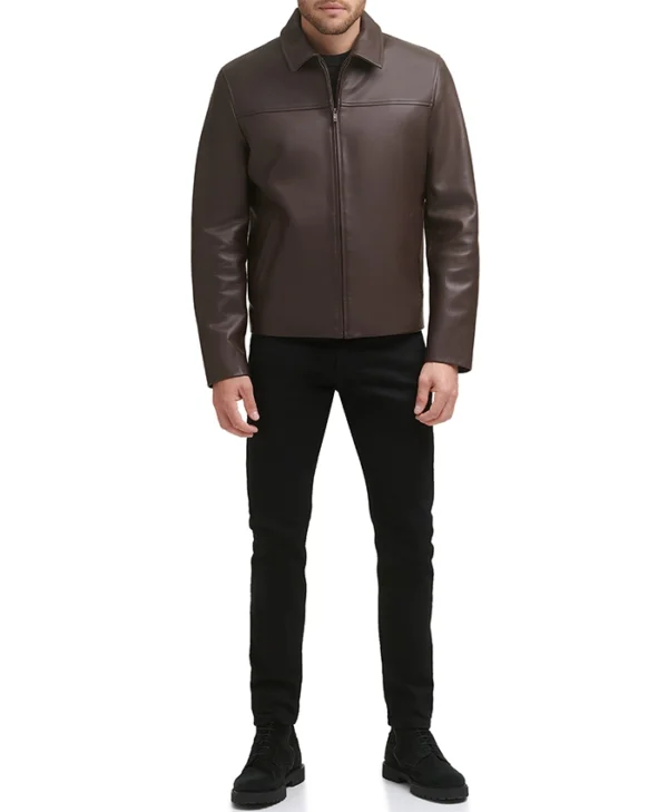 Brock Old School Brown Leather Jacket Stand
