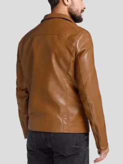 Brown Leather Motorcycle Jackets Back