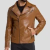 Brown Leather Motorcycle Jackets Pockets