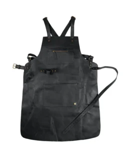 Cross Back Leather Apron Front