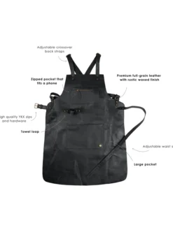 Cross Back Leather Apron Spec