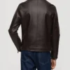 Daniel Mens Brown Leather Jacket Back