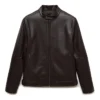 Daniel Mens Brown Leather Jacket Front
