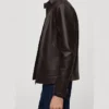 Daniel Mens Brown Leather Jacket Side
