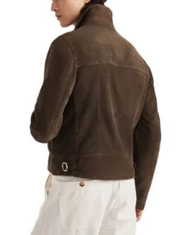 David Suede Biker Jacket Back