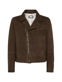 David Suede Biker Jacket Front