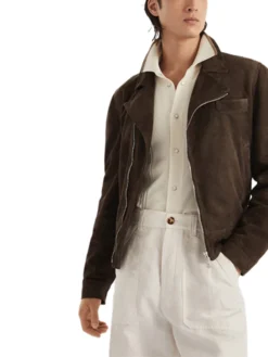 David Suede Biker Jacket Style