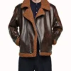 Dean Brown Shearling Leather Jacket Main