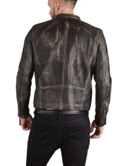 Eric Brown Motorcycle Leather Jacket Back
