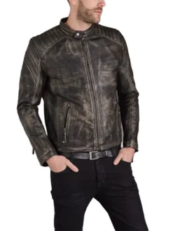 Eric Brown Motorcycle Leather Jacket Side