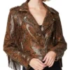 Hannah Snake Leather Jacket Main