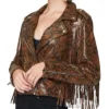 Hannah Snake Leather Jacket Side